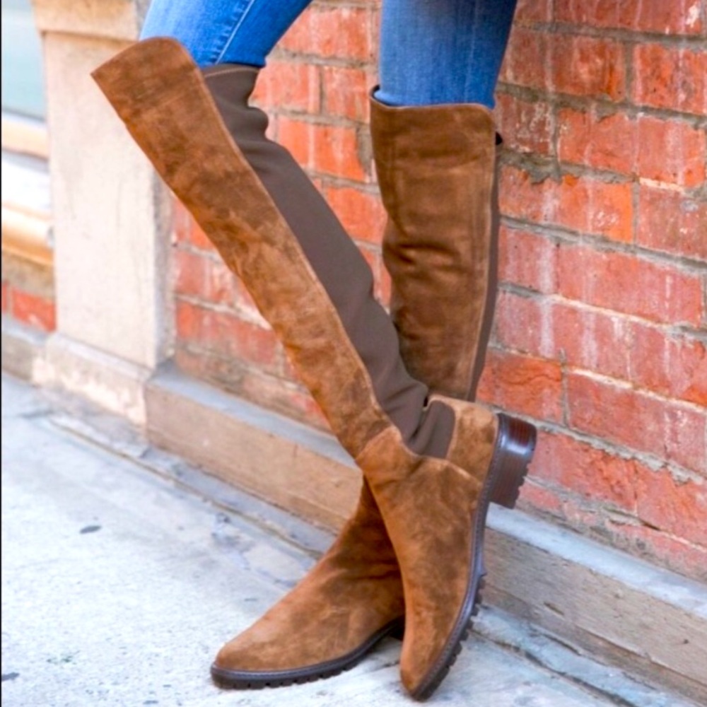Stuart Weitzman Over the knee city 5050 boots in cigar suede